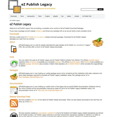 eZ Publish Legacy Screenshot